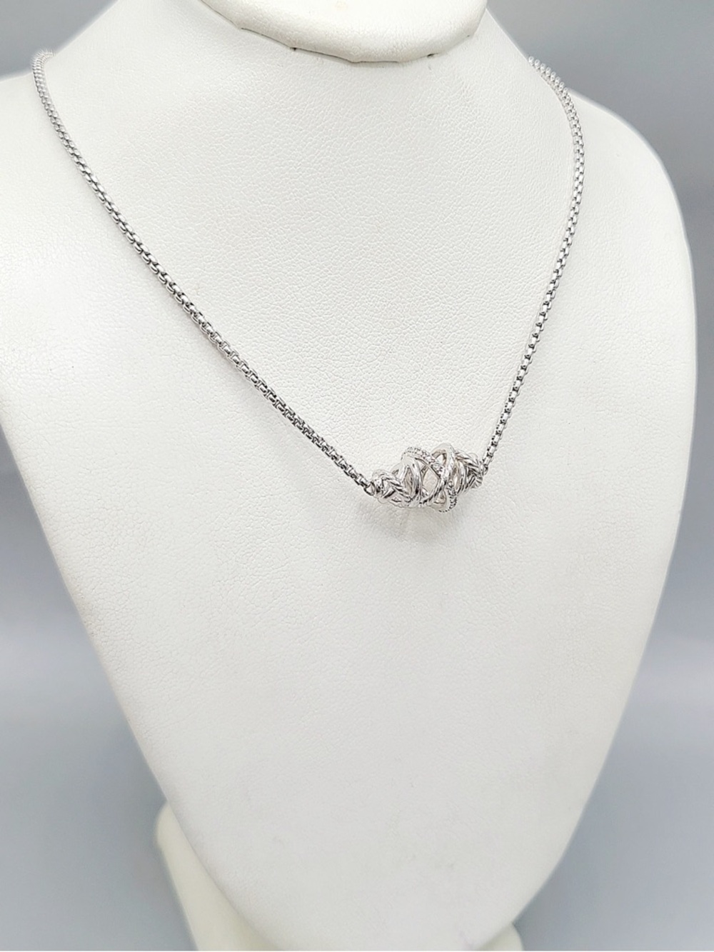David Yurman Crossover Diamond  Station Necklace